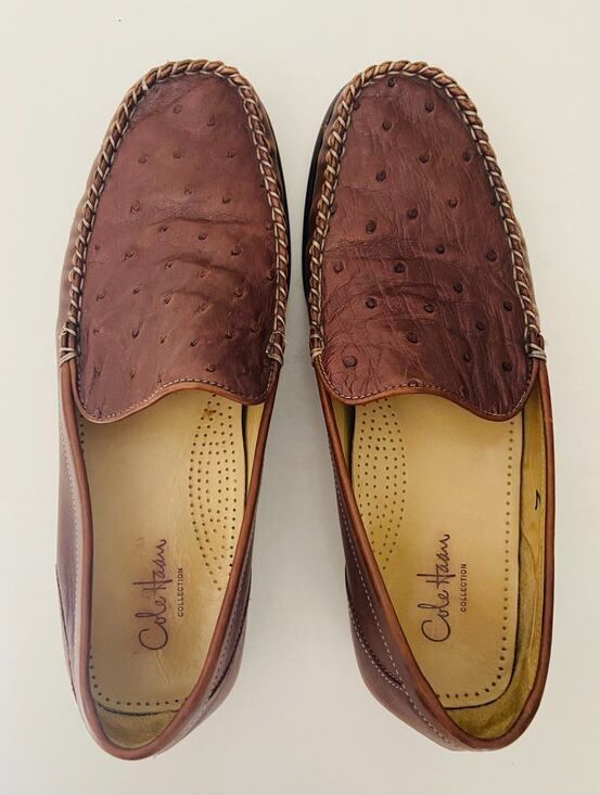 Vintage Cole Haan Collection Ostrich Loafers Made In Italy Men\'s 8.5M C05976 main image 11